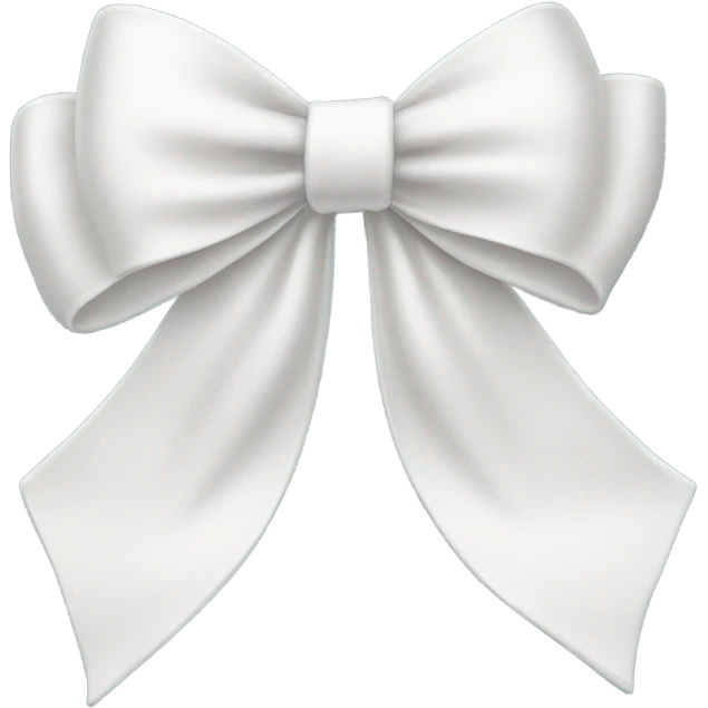 White bow on white bow emoji