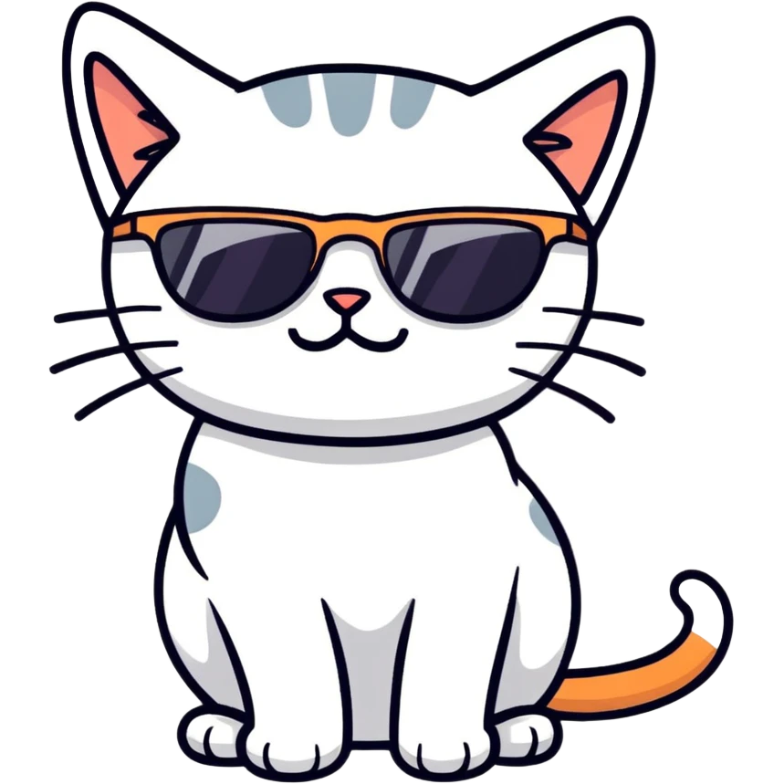 Cat with sunglasses emoji