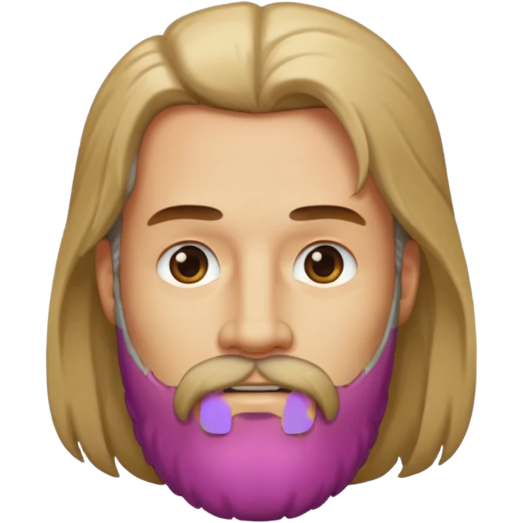 رجل لديه شعر طويل ولحية emoji
