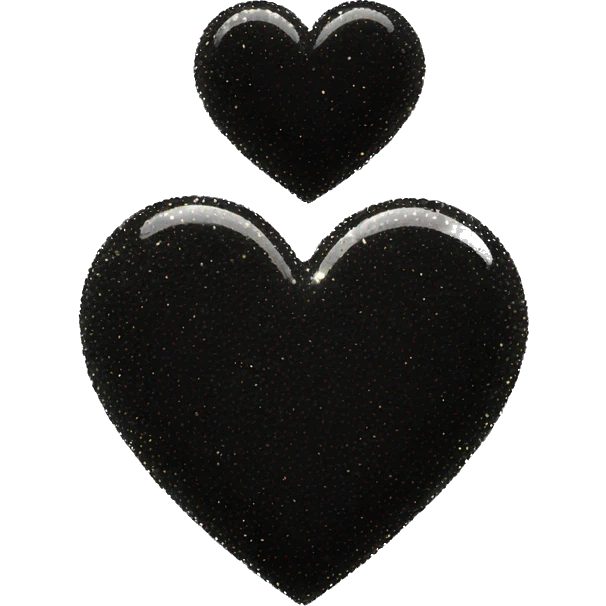 black sparkling heart  emoji