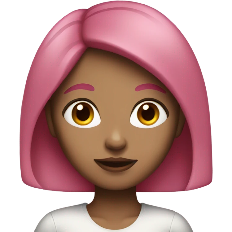white girl with dark pink hair  emoji