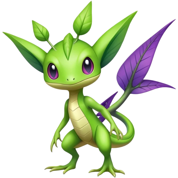 Exotic Treecko-Celebi-hybrid full body emoji