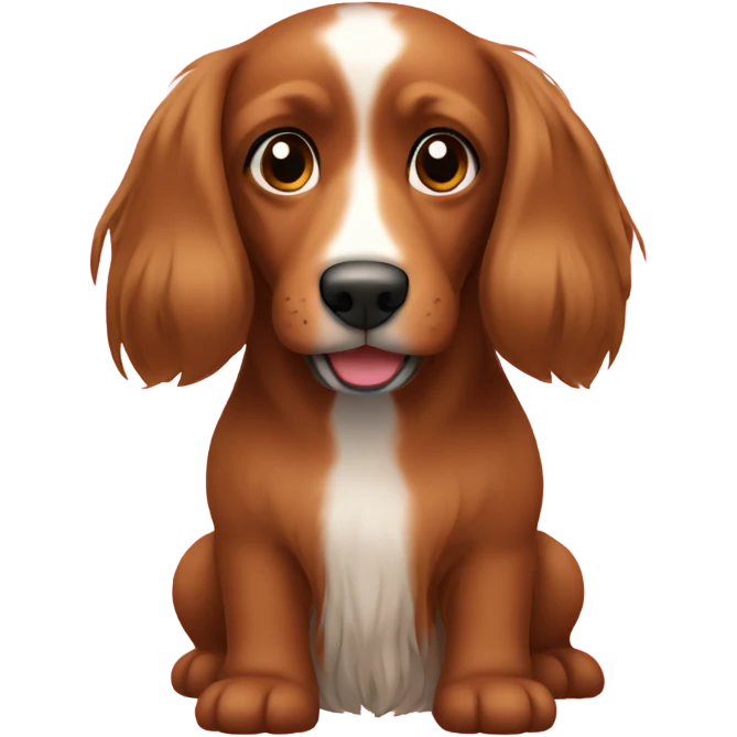 Brown Miniature Long-Haired Doxen emoji