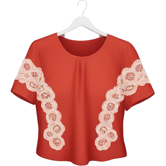 Red top with lace emoji