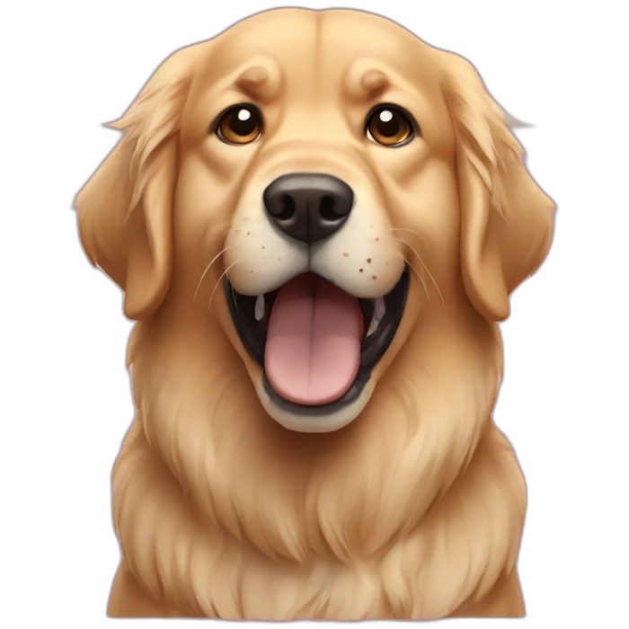 angry dog golden retriever emoji