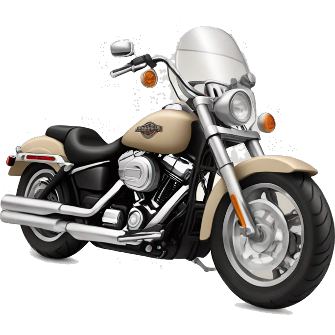 Beige Harley-Davidson moto emoji