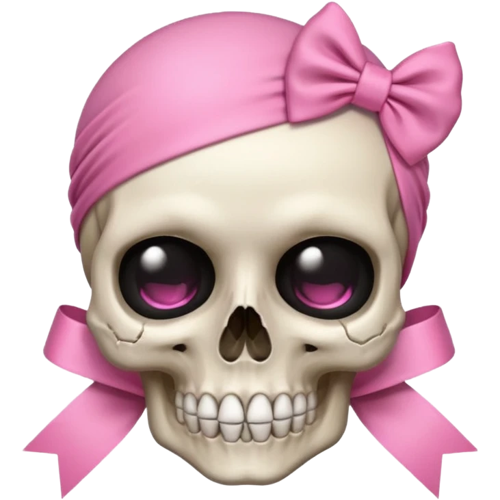 SKULL POOKIE RIBBON HEAD ONLY RIBBON emoji