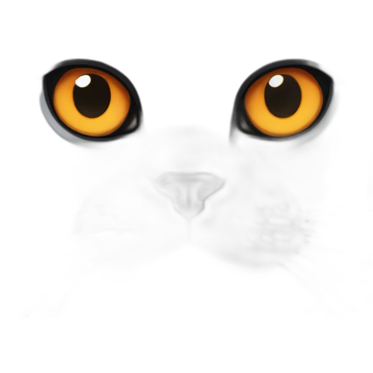 black British shorthair with orange eyes emoji