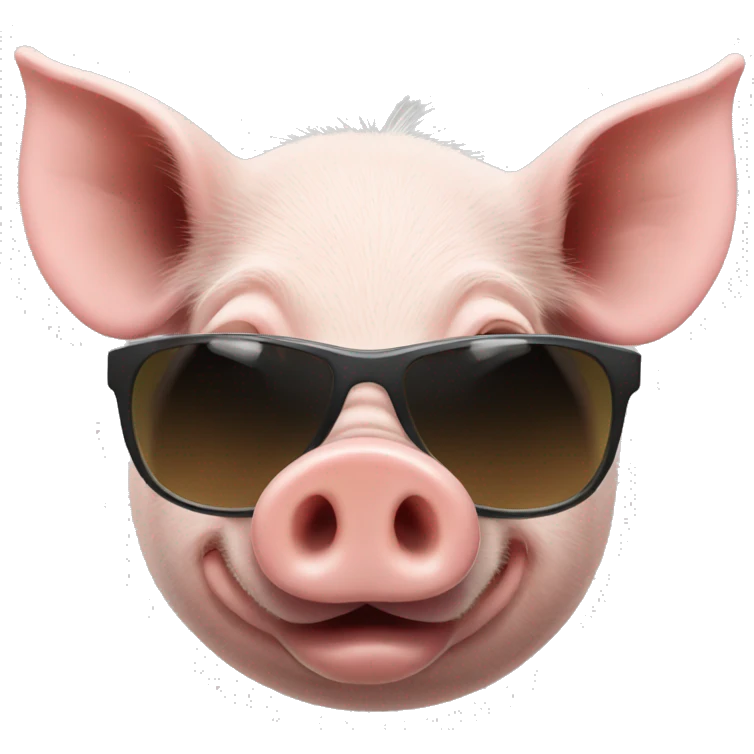 Pig in sunglasses  emoji