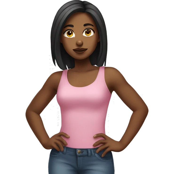 Girl doing slay pose emoji