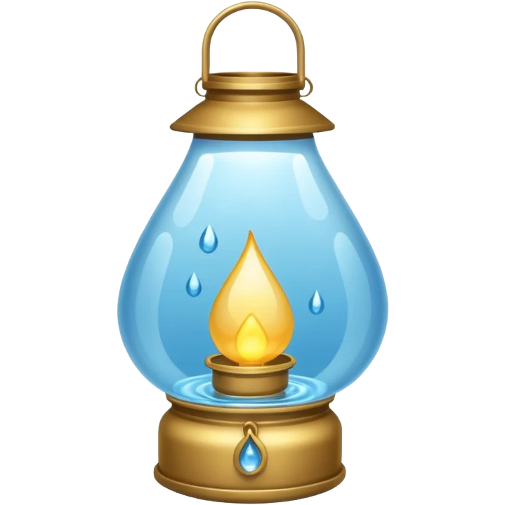 Water Lantern more water drop inside lantern emoji