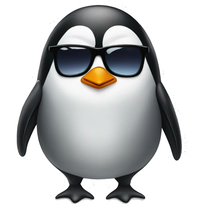 Penguin with sunglasses  emoji
