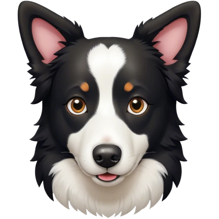 Black border collie  emoji