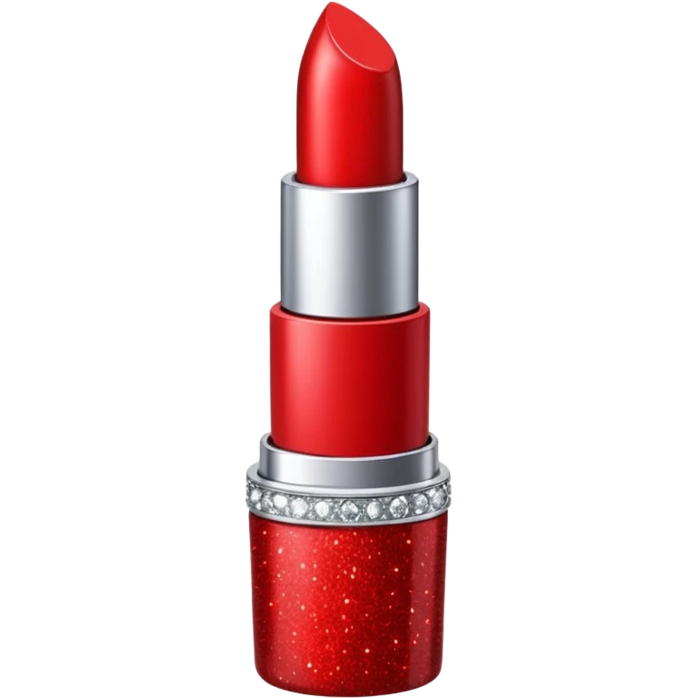 red lipstick with glitter emoji