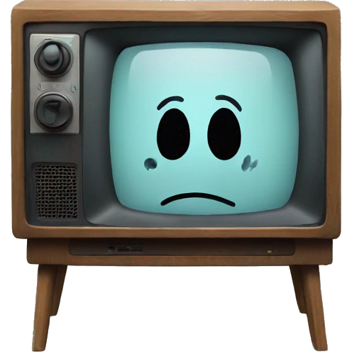 haunted tv with handprint on the screen emoji