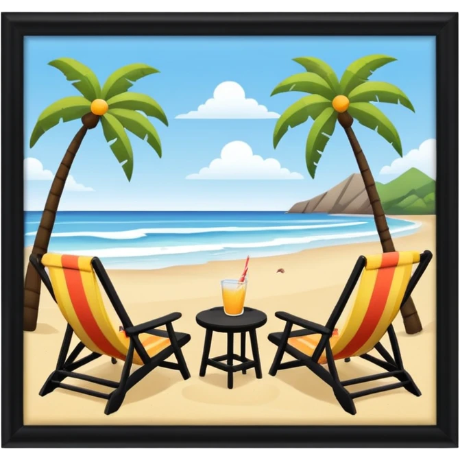 beach vacation scene emoji