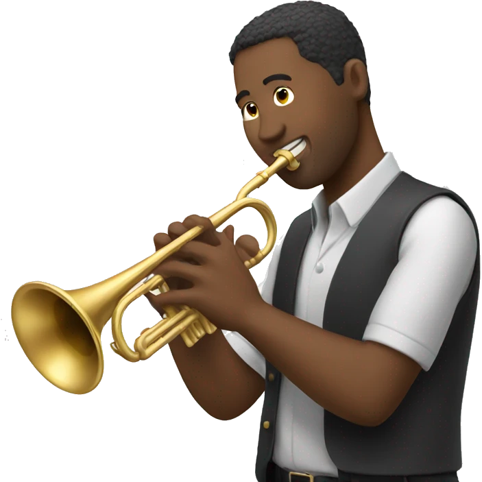 Man holding a trumpet  emoji