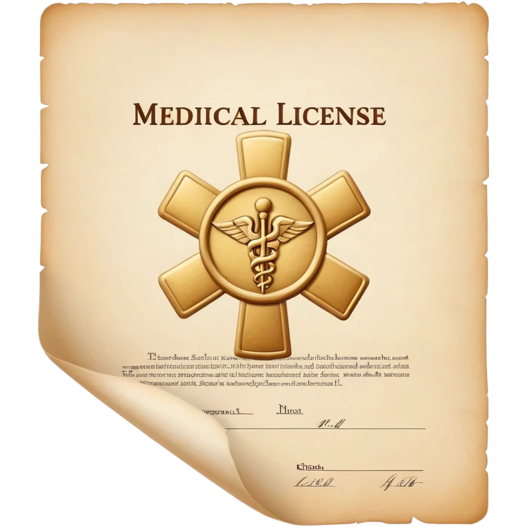 medical license  emoji