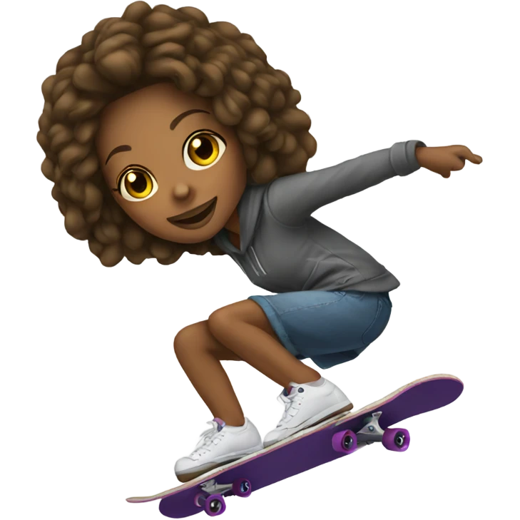 skate-girl emoji