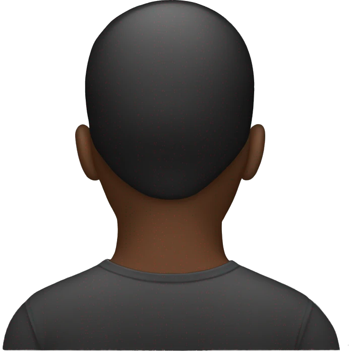 the back of a african males head emoji