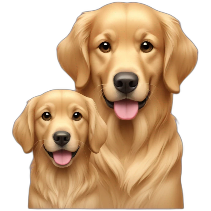 Golden retriever with châtaine girl emoji