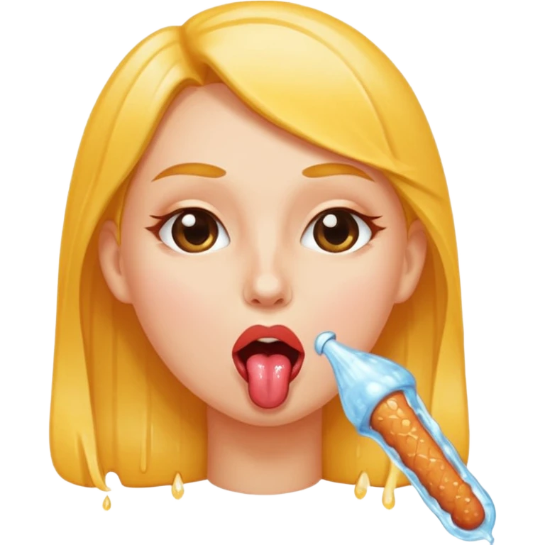 woman licking tip of dick emoji