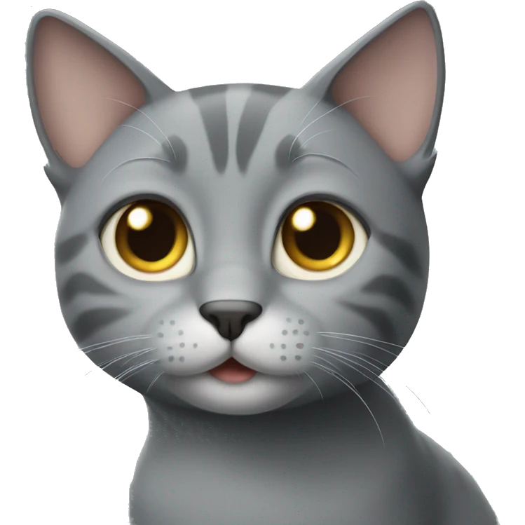 Grey cat emoji