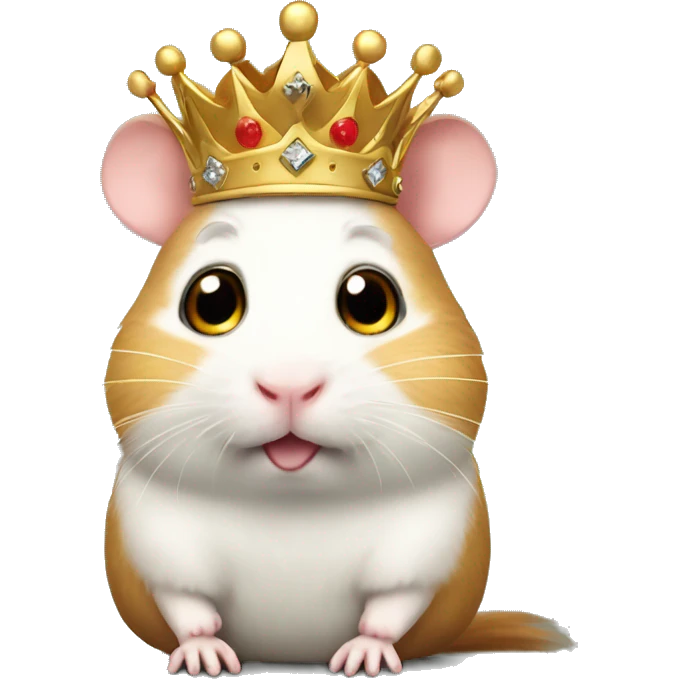 hamster in crown calls on the phone emoji
