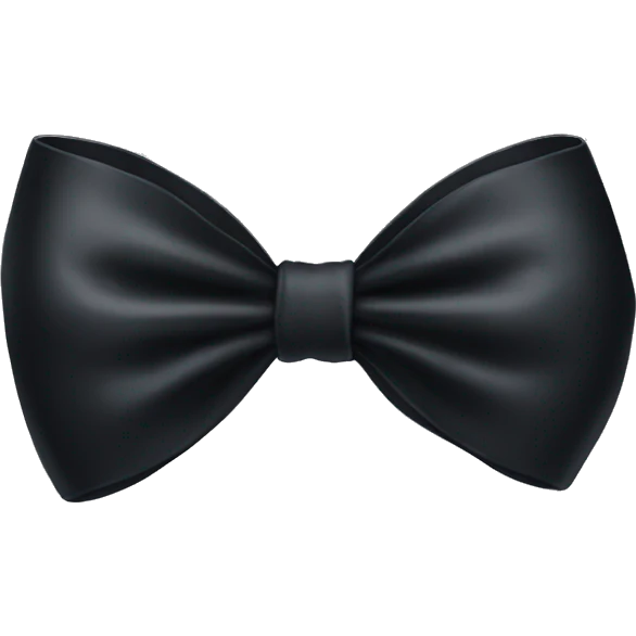 Complete black bow emoji