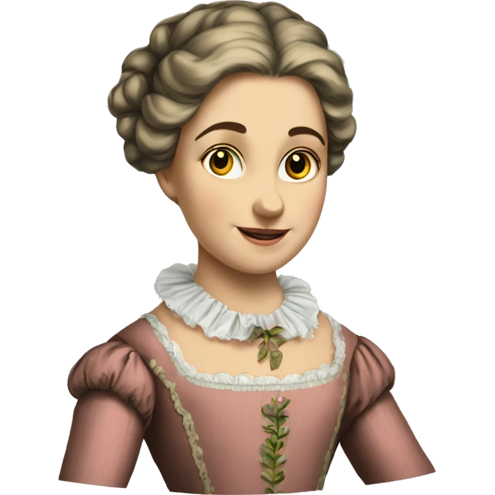 18th century Swiss young lady in dress emoji