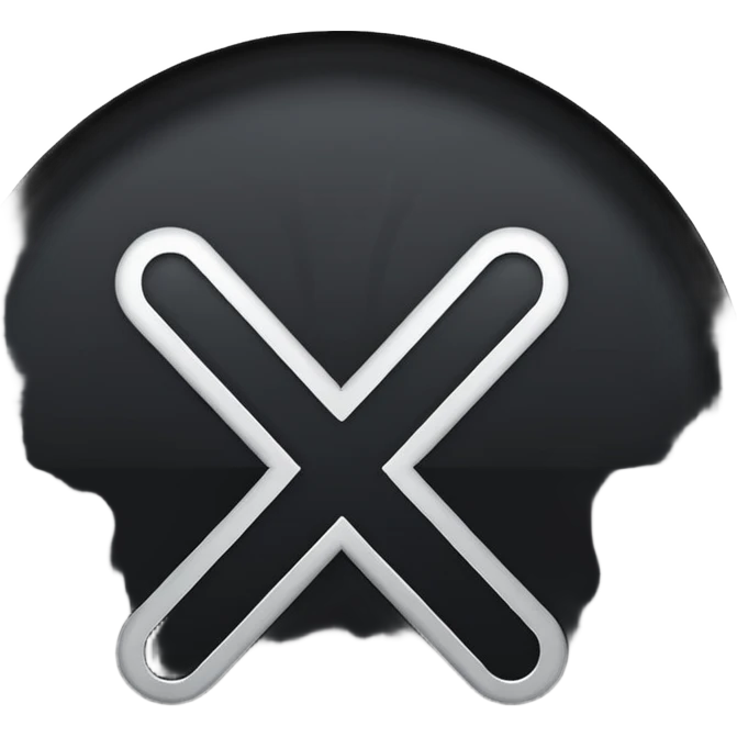 bir siyah içi boş yuvarlak içinede siyah bir artı ama artının o uçları yuvarlağı içinden azıcık çıksın emoji