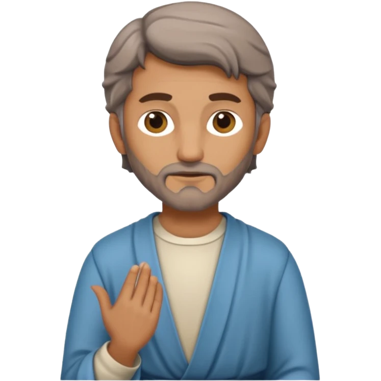 bullbody saint Joseph in modern plain clothes emoji