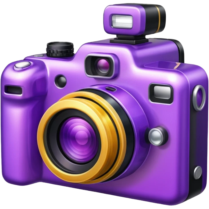 Glitter Hot Camera Purple emoji