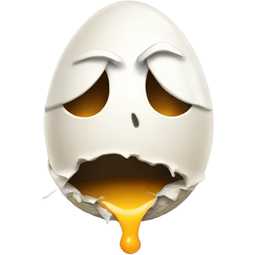 An angry eggshell breaking a sewer pipe emoji