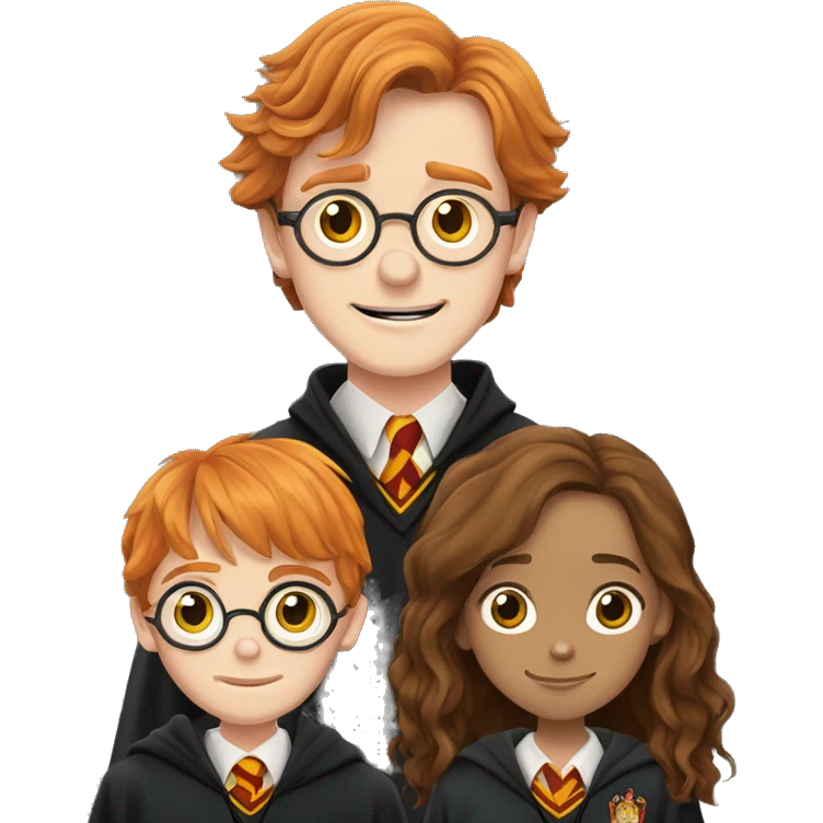 Harry Potter, Ron Weasley and Hermione Granger emoji