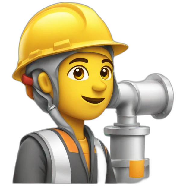 shell employee by a gas pipeline emoji