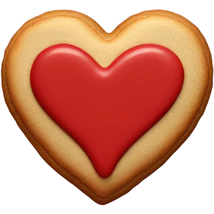 Heart cookie emoji