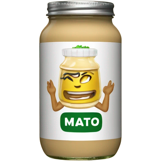 Mayo label sauce jar emoji