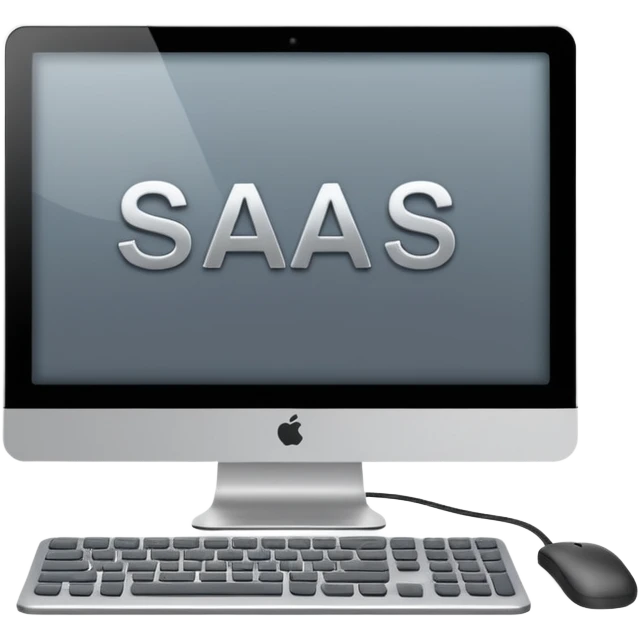 technical looking computer with text "SaaS" emoji