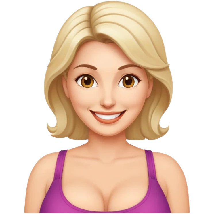 Smile milf with big boobs emoji