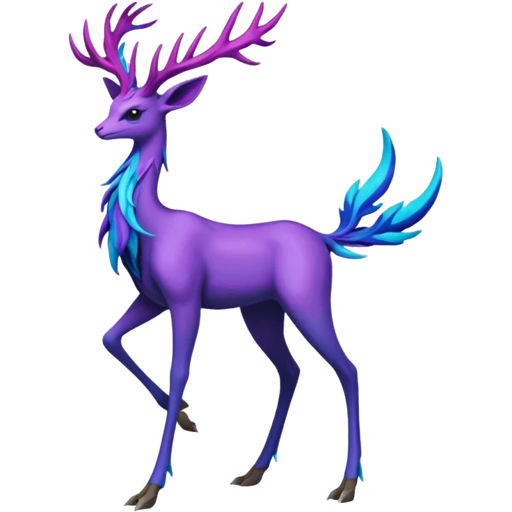 Pokemon legendary cian and purple  xerneas emoji