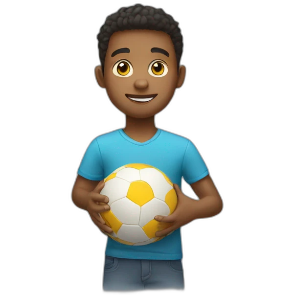 Boy holding a ball emoji