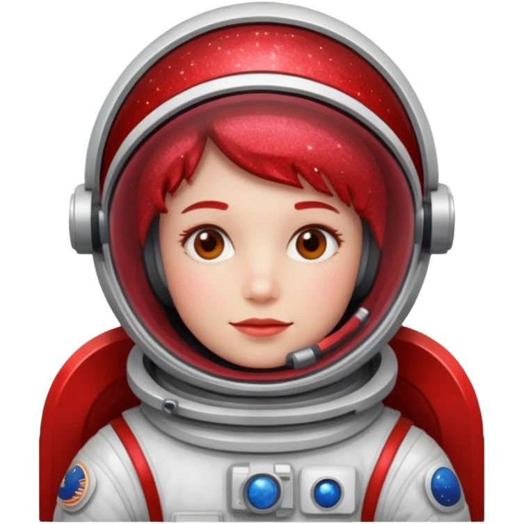 red glitter astronaut emoji