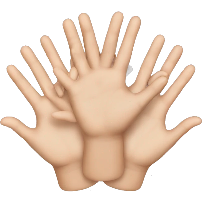 five hands emoji
