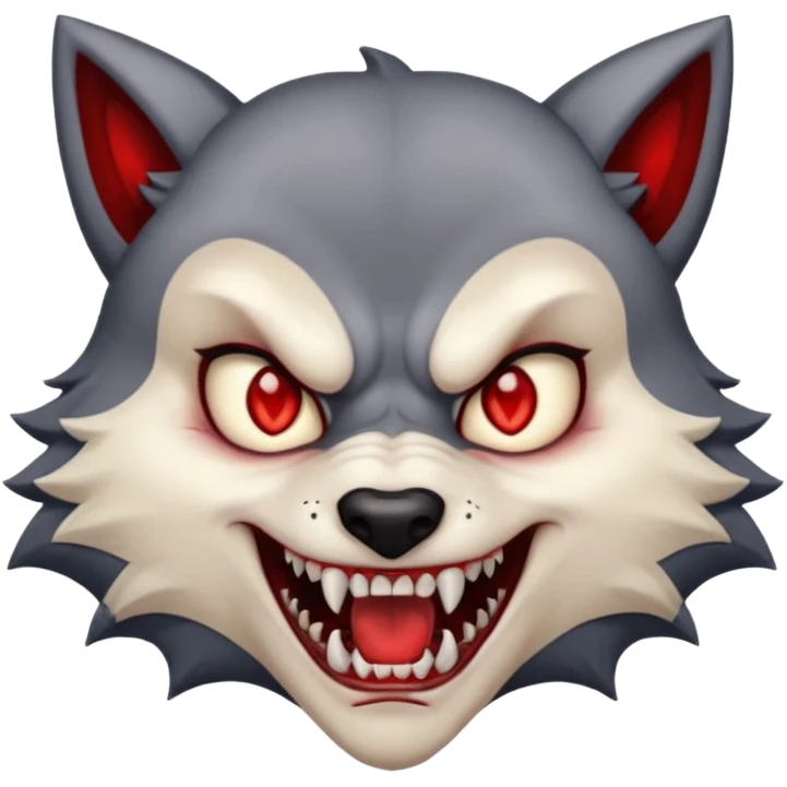 A high bread of vampire and wolf  emoji