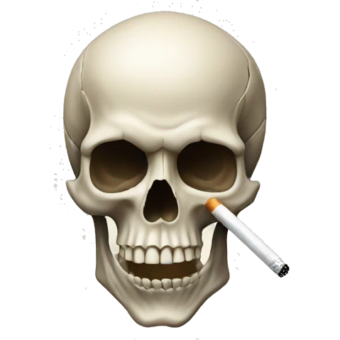skull with cigarette emoji