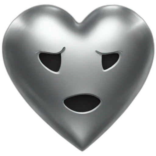 Metal heart emoji