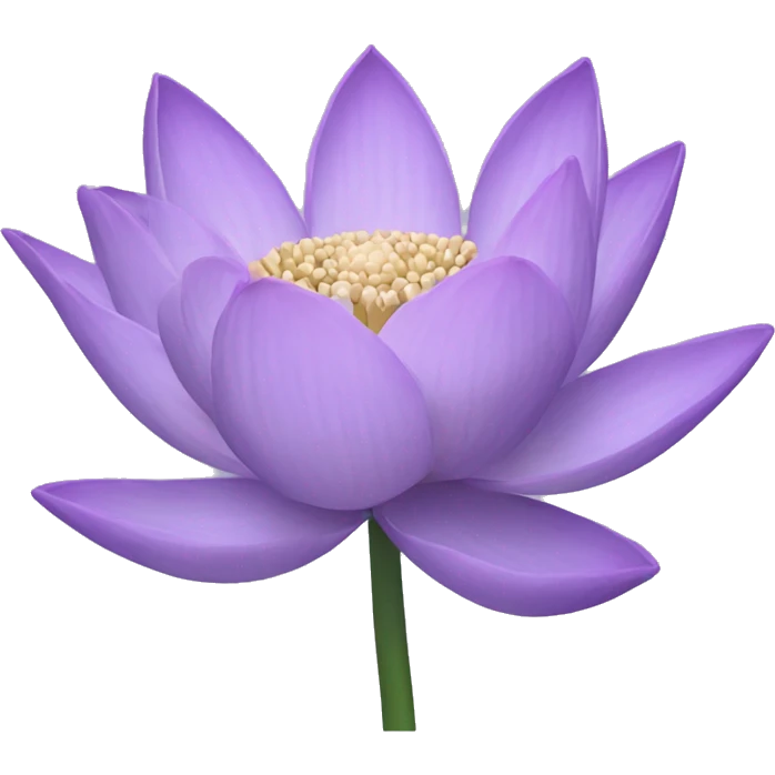 Realistic lilac lotus flower emoji