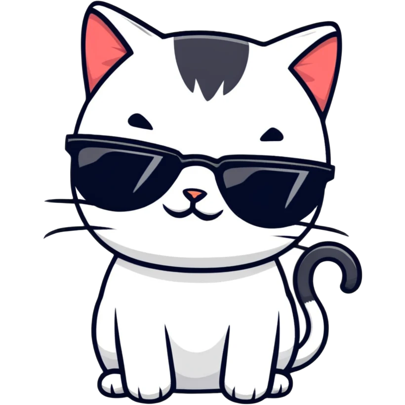 Cat with sunglasses emoji
