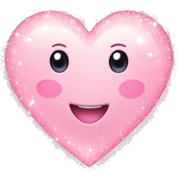 pastel pink heart with sparkles  emoji